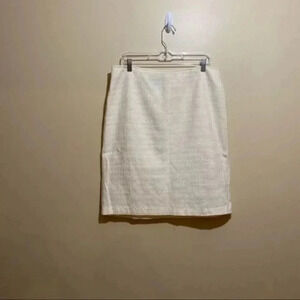 Covington white textured shimmer skirt